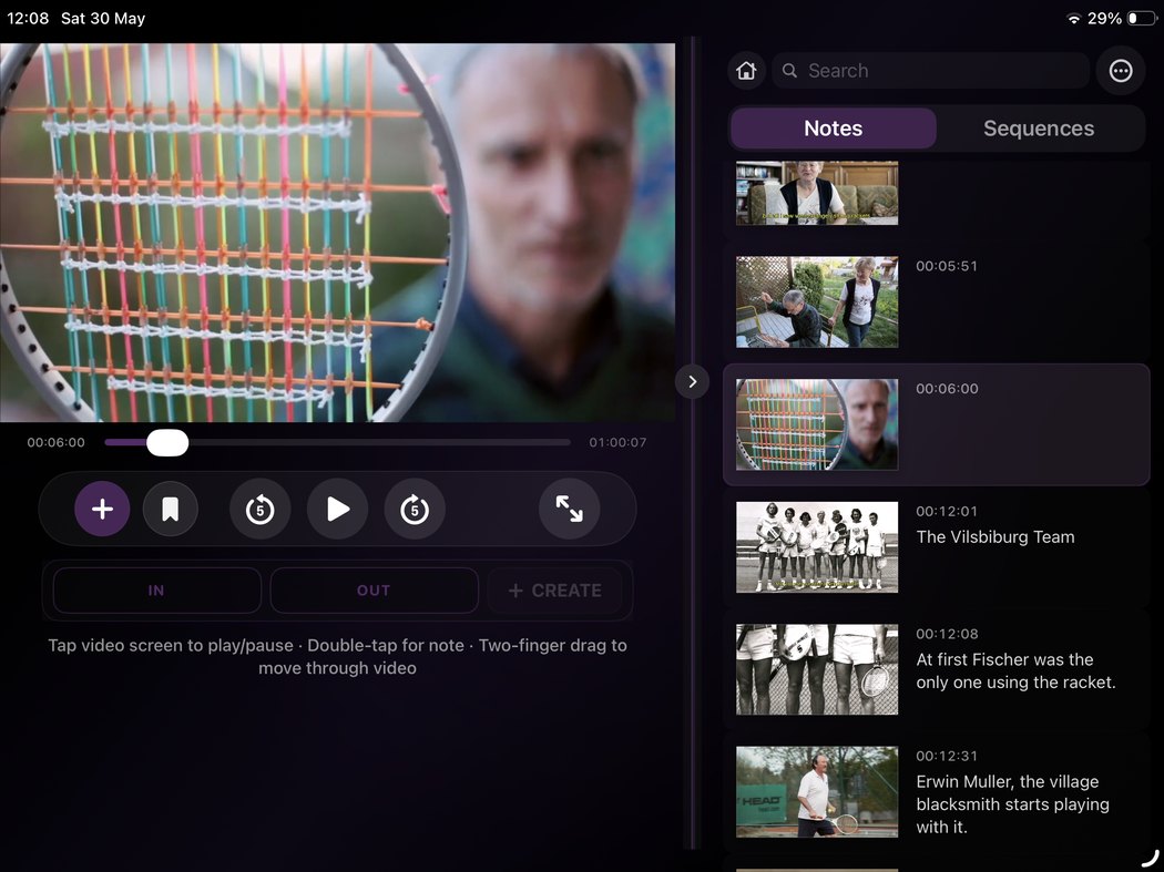 ReelNotes Mobile iPad notes and capture screen
